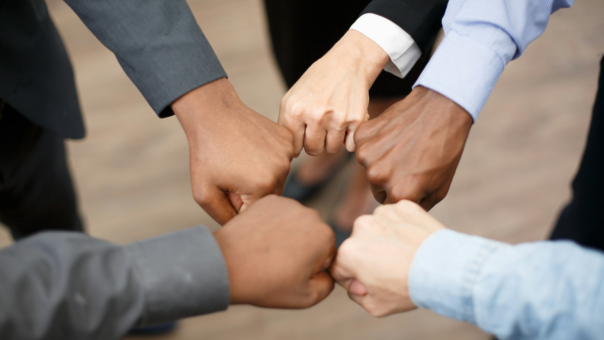 Diverse People Hands Together Partnership